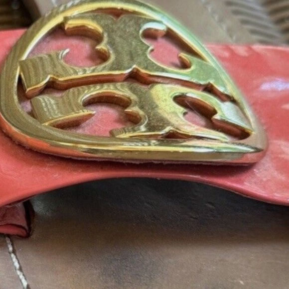 Tory burch pink patent leather slides size 7 - Picture 10 of 11